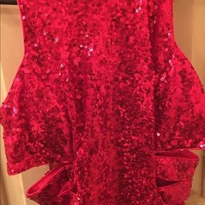 Girrdy Gorgeous Red Dazzled Long Gown, Size S